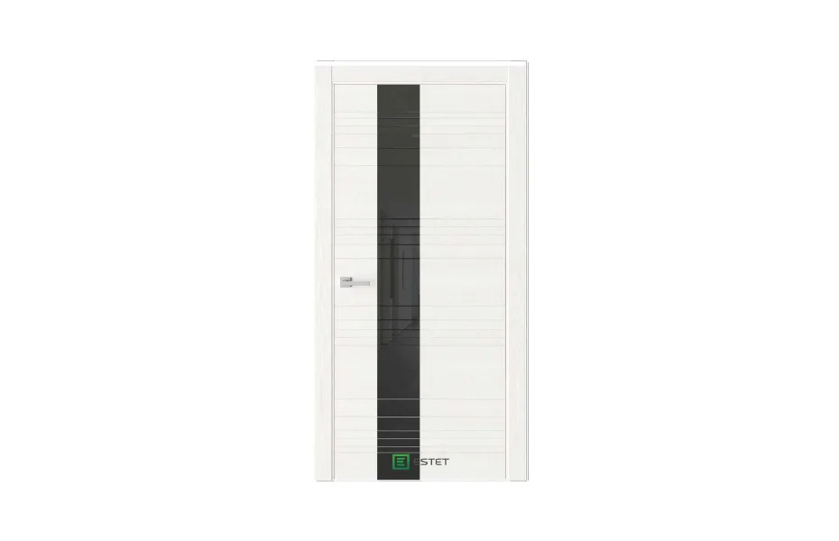 Межкомнатная дверь Ways W1 White черное стекло 7 ДВЕРЕЙ