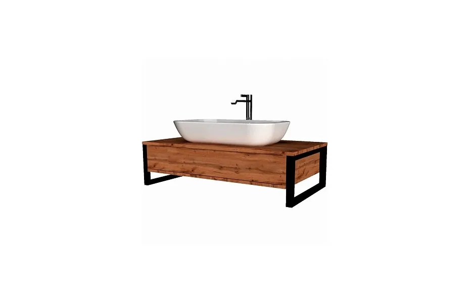 Тумба с раковиной 1Marka Grunge Loft 100 см У85844 дуб МОСПЛИТКА