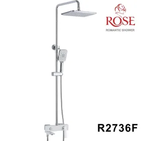 2736F Душевой комплект со смесителем белый ROSE (Испания) АКВАРИУМ