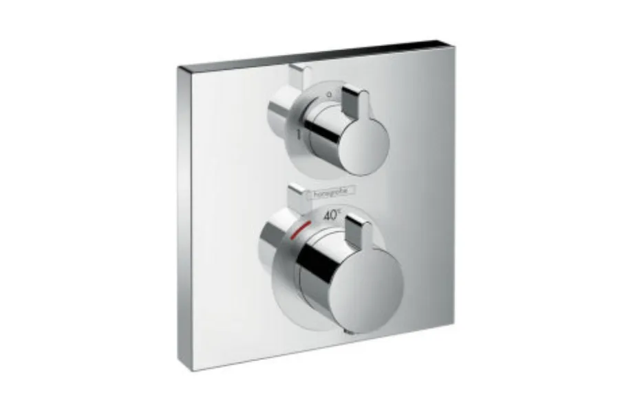Термостат с запорным/переключающим вентилем Hansgrohe Ecostat Square 15714000 АКВАМЕТРИЯ