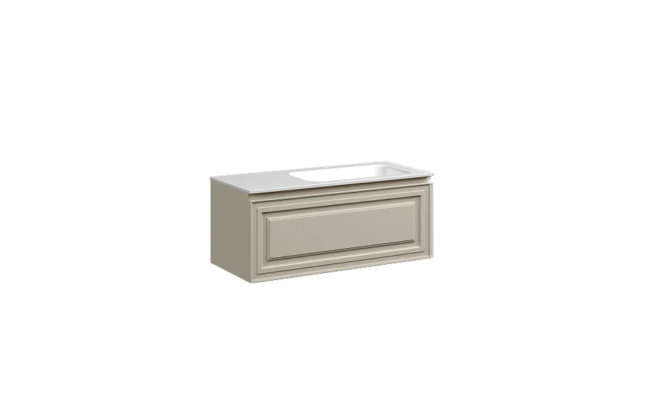 Тумба с раковиной Sancos Very 100 см VR100RCE правая, beige soft МОСПЛИТКА