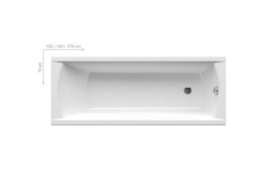 Ванна Ravak Classic 170x70 C541000000 АКВАМЕТРИЯ