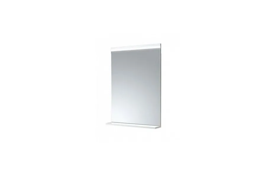 Зеркало Aquaton Рене 1A222302NR010 60 x 85 см настенное с подсветкой, цвет белый/грецкий орех МОСПЛИТКА