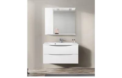 BELBAGNO Marino Шкаф зеркальный подвесной с одной распашной дверцей с доводчиками, с подсветкой, левосторонний АТЕЛЬЕ ВАННОЙ КОМНАТЫ. САМАРА