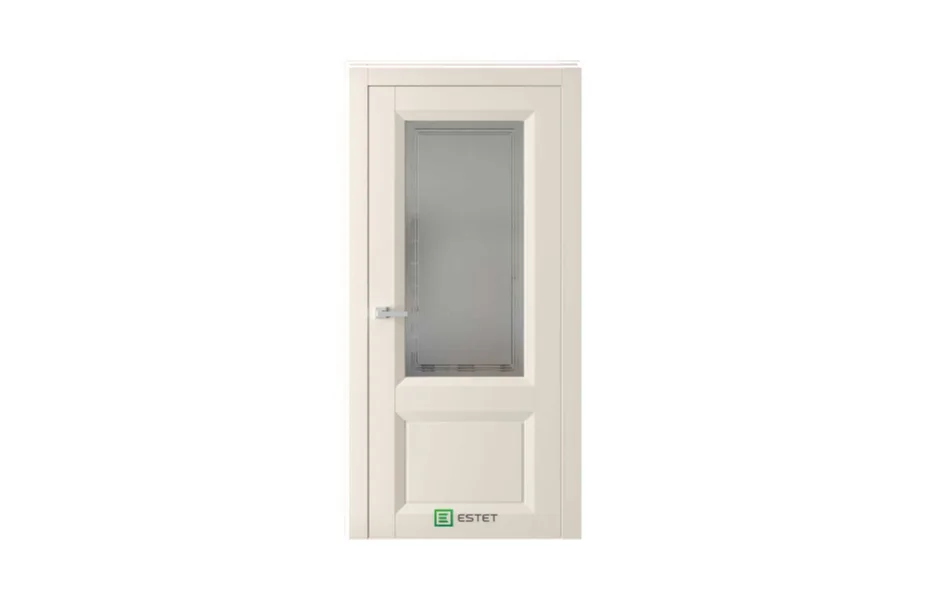 Межкомнатная дверь Mantone 4 RAL1013 стекло графит 7 ДВЕРЕЙ