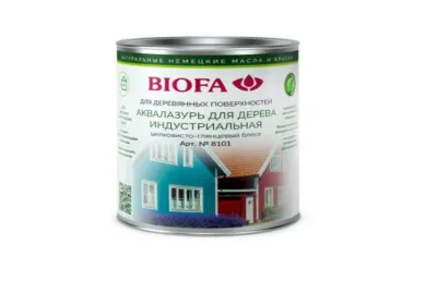 8101 BIOFA АКВАЛАЗУРЬ ДЛЯ ДЕРЕВА ИНДУСТРИАЛЬНАЯ 10Л БИОФА – САМАРА