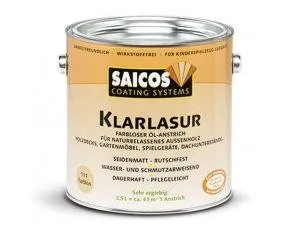 Прозрачная масляная лазурь Klarlasur SAICOS. МАСЛА, КРАСКИ, КЛЕЙ