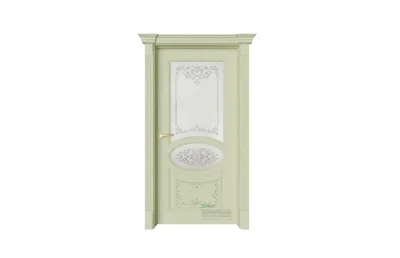 Межкомнатная дверь Provence Шарм 4 Ажур Олива золотая стекло 7 ДВЕРЕЙ