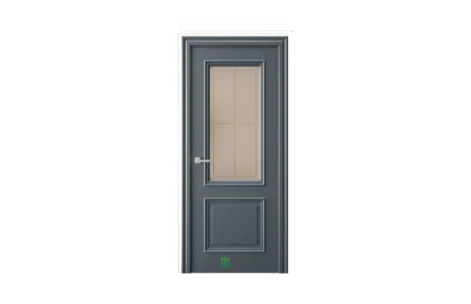 Межкомнатная дверь GL4 RAL7016 стекло 2 7 ДВЕРЕЙ