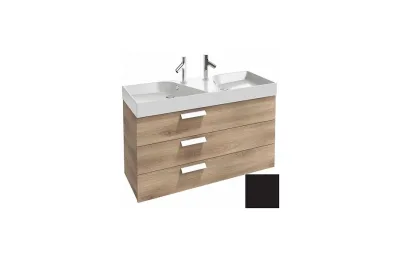 Тумба с раковиной Jacob Delafon Rythmik 120 см EB1311-M61 черный матовый МОСПЛИТКА