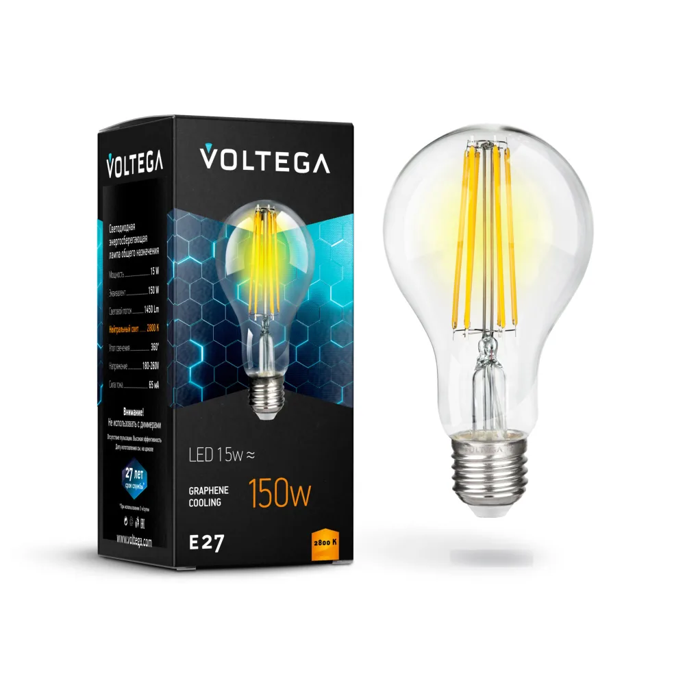 Филаментная лампа Voltega General E27 15W 2800K 7104 MAYTONI