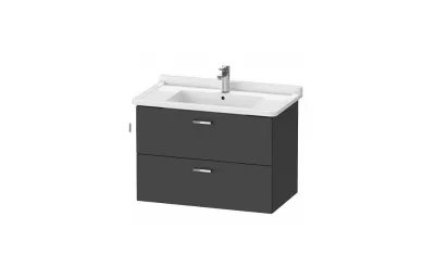 Тумба с раковиной Duravit Xbase 80 см XB618604949 графит матовый МОСПЛИТКА