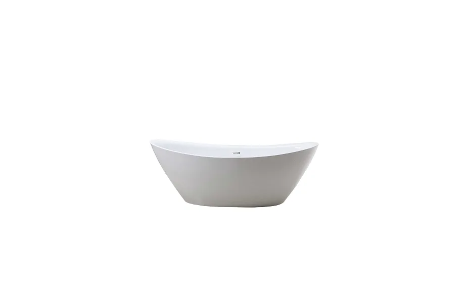 Ванна акриловая Vincea VBT-203, 180x85x65, цвет белый, слив-перелив в комплекте, хром МОСПЛИТКА