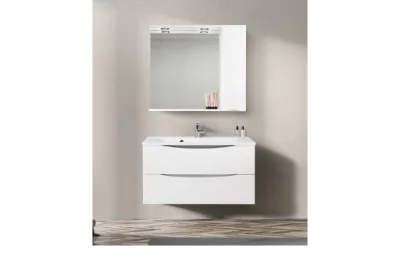 BELBAGNO Marino Шкаф зеркальный подвесной с одной распашной дверцей с доводчиками, с подсветкой, правосторонний АТЕЛЬЕ ВАННОЙ КОМНАТЫ. САМАРА