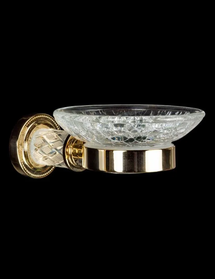 BOHEME Murano Crystal Мыльница, золото АТЕЛЬЕ ВАННОЙ КОМНАТЫ. САМАРА