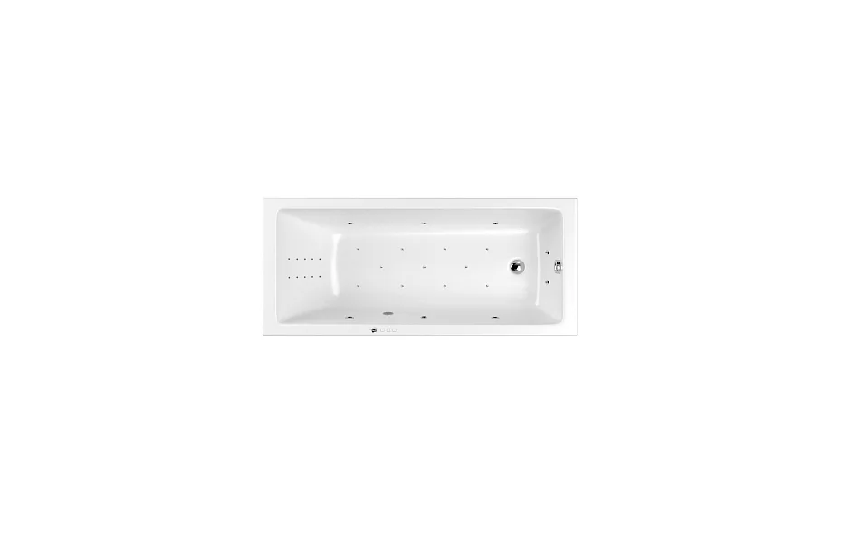 Акриловая ванна 150х70 см Whitecross Wave Ultra Nano 0101.150070.100.ULTRANANO.CR с гидромассажем МОСПЛИТКА