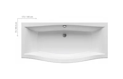 Акриловая ванна Ravak MAGNOLIA 180x75 см МОСПЛИТКА