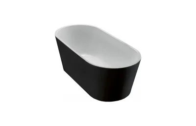 Акриловая ванна BelBagno 170х80 см BB71-1700-NERO-W0 без перелива, черный МОСПЛИТКА