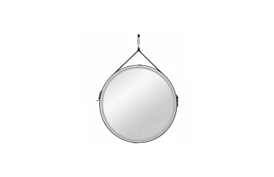Зеркало Art&Max Milan 65 см AM-Mil-650-DS-F-Nero с подсветкой, черный МОСПЛИТКА