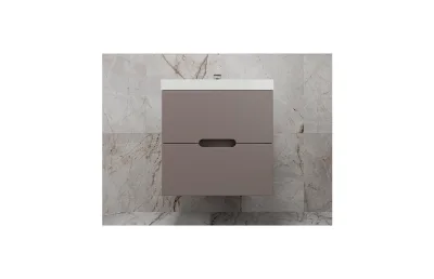 Тумба с раковиной Style Line Матис 60 см ЛС-00002296 тауп темный МОСПЛИТКА