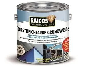 Белая грунтовка для предварительной окраски Vorstreichfarbe grundweiss SAICOS. МАСЛА, КРАСКИ, КЛЕЙ