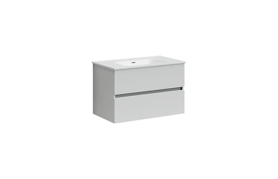 Тумба с раковиной Sancos Urban, 79 см., ламинат белый, UR80W МОСПЛИТКА