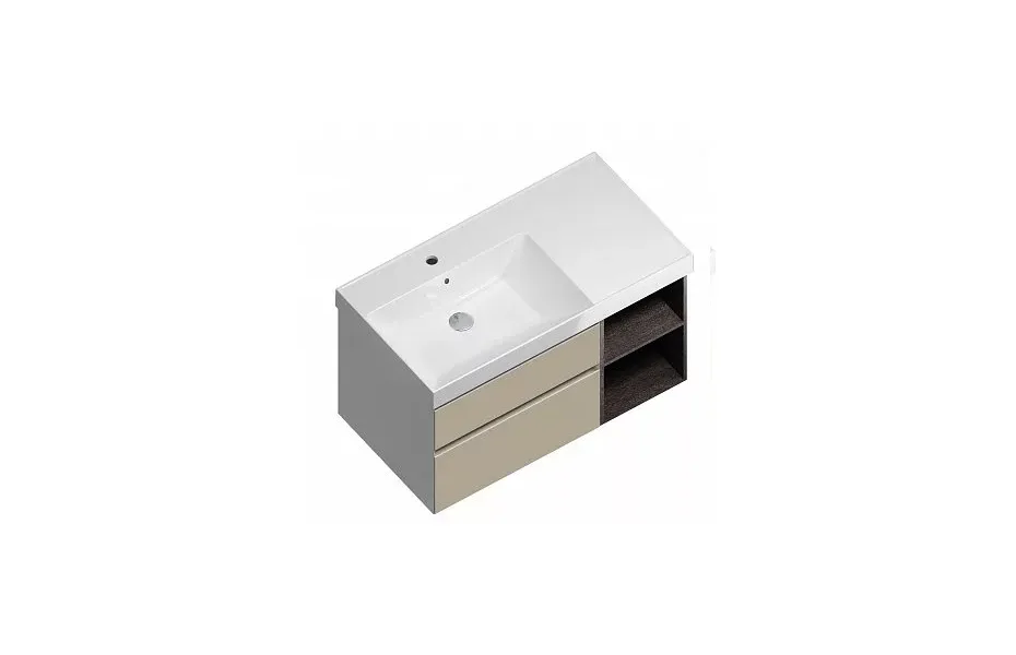 Тумба с раковиной Kerama Marazzi Cubo 90 см CU.90lh\LIM бежевый МОСПЛИТКА