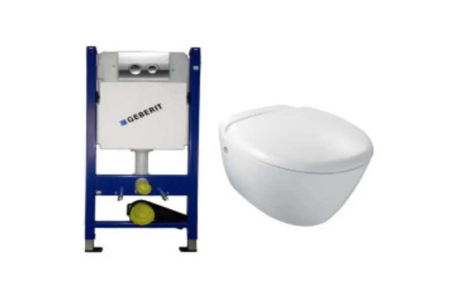 Комплект инсталляции GEBERIT 458.124.21.1, клавиши Delta21 115.125.21.1 (хром) и подвесного унитаза Jacob Delafon Presquile E4440 АКВАМЕТРИЯ