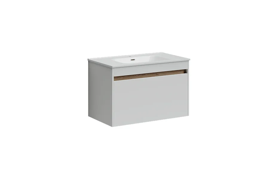 Тумба с раковиной Sancos Smart, 79 см., эмаль белый, SM80W МОСПЛИТКА