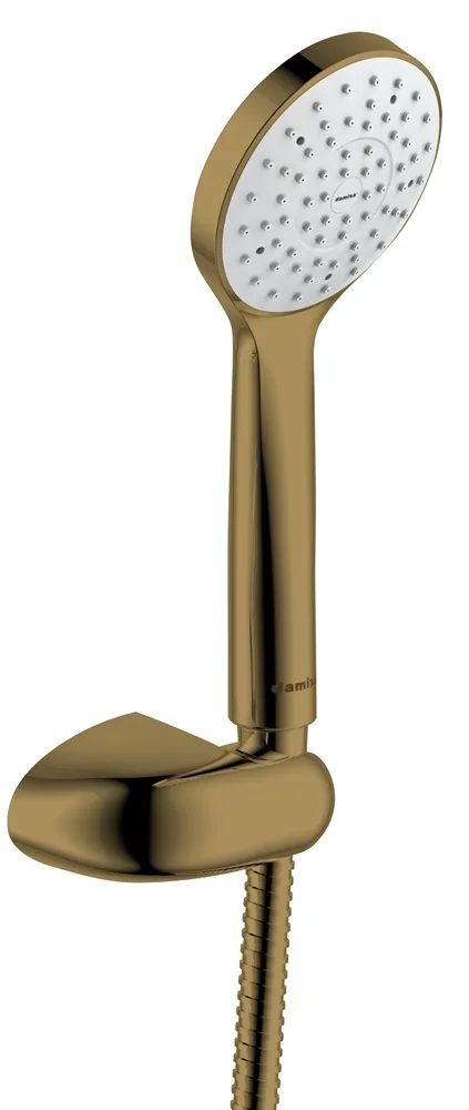 Damixa Eclipse Gold душевой набор: 100 мм, 1ф, наст. держатель, шланг 1,5м АТЕЛЬЕ ВАННОЙ КОМНАТЫ. САМАРА