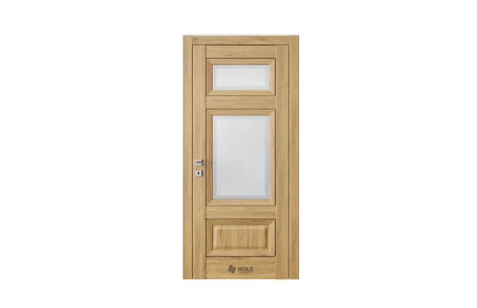 Plaza PL8 Дуб миели стекло 1 7 ДВЕРЕЙ