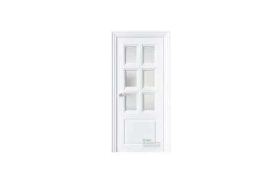 Межкомнатная дверь Novella N19 RAL9003 стекло 7 ДВЕРЕЙ