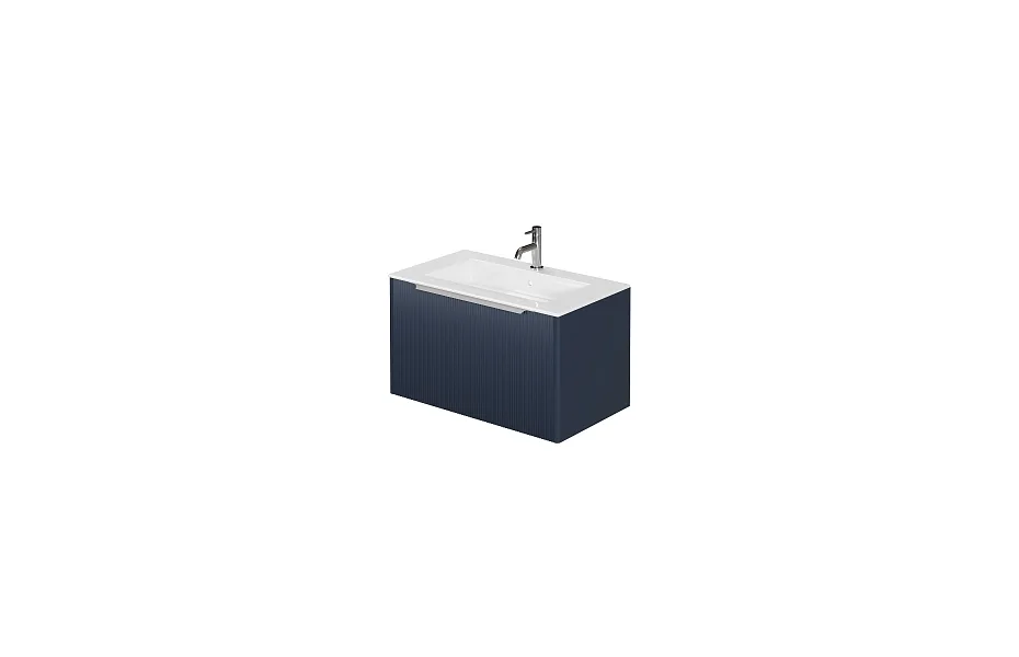Тумба с раковиной Creto Luna Blue 80 см 17-Bl80B МОСПЛИТКА