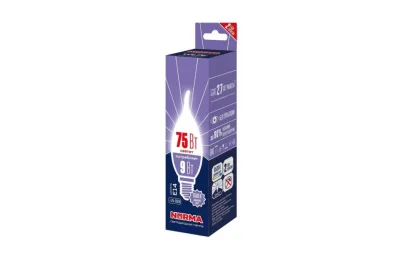 ЛАМПА СВЕТОДИОДНАЯ VOLPE E14 9W 6500K МАТОВАЯ LED-CW37-9W/6500K/E14/FR/NR UL-00010990 МОСПЛИТКА
