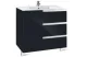 Шкаф под раковину Roca Victoria Nord Black Edition 80x45 ZRU9302833 АКВАМЕТРИЯ