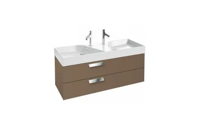 Тумба с раковиной Jacob Delafon Rythmik 120 см EB1305-G80 светло-коричневый глянцевый МОСПЛИТКА