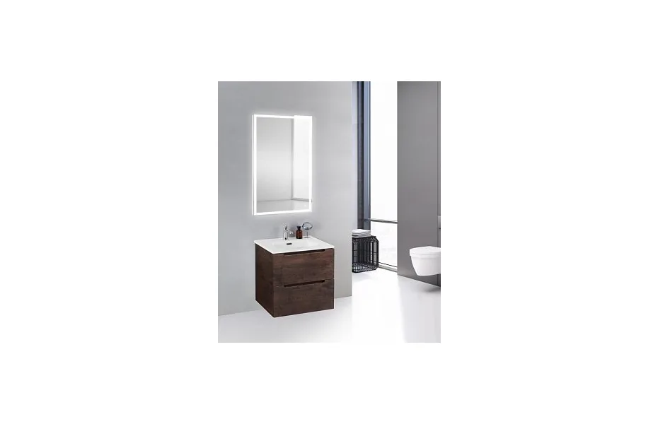 Тумба с раковиной BelBagno ETNA39-500/390-2C-SO-RW-P 50 см, коричневая матовая МОСПЛИТКА