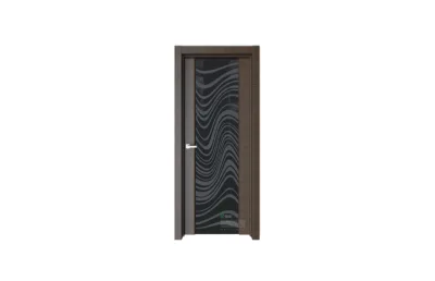 Межкомнатная дверь Elegance E2G Корица черное стекло 9 7 ДВЕРЕЙ
