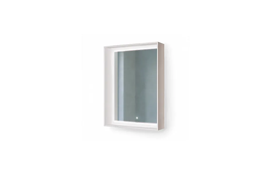 Зеркало Raval Frame Fra.02.60/W, 60 см, с подсветкой, белое МОСПЛИТКА