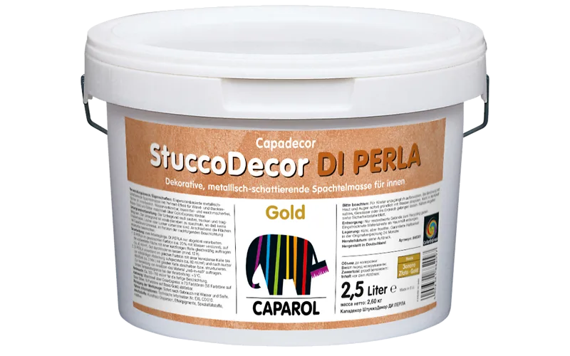 Декоративное покрытие Caparol StuccoDecor DI PERLA Gold 2,5л КАПАРОЛ ЦЕНТР САМАРА
