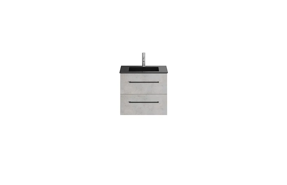Тумба с раковиной Creto Ares Beton 60 black МОСПЛИТКА