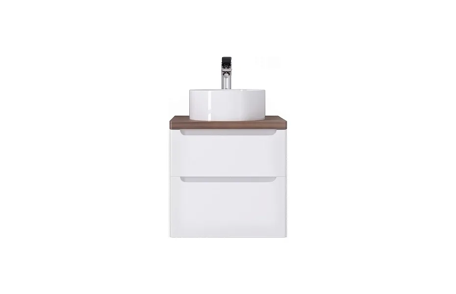 Тумба с раковиной Jorno Wood 60 см wood.01.60/P/W белая МОСПЛИТКА