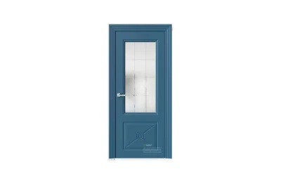 Межкомнатная дверь Novella N4 Висконт RAL5009 стекло 7 ДВЕРЕЙ