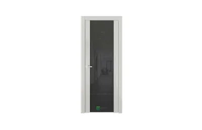 Межкомнатная дверь Elegance E7 Серый глянец черное стекло 7 ДВЕРЕЙ