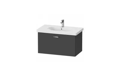 Тумба с раковиной Duravit Xbase 80 см XB607104949 графит матовый МОСПЛИТКА