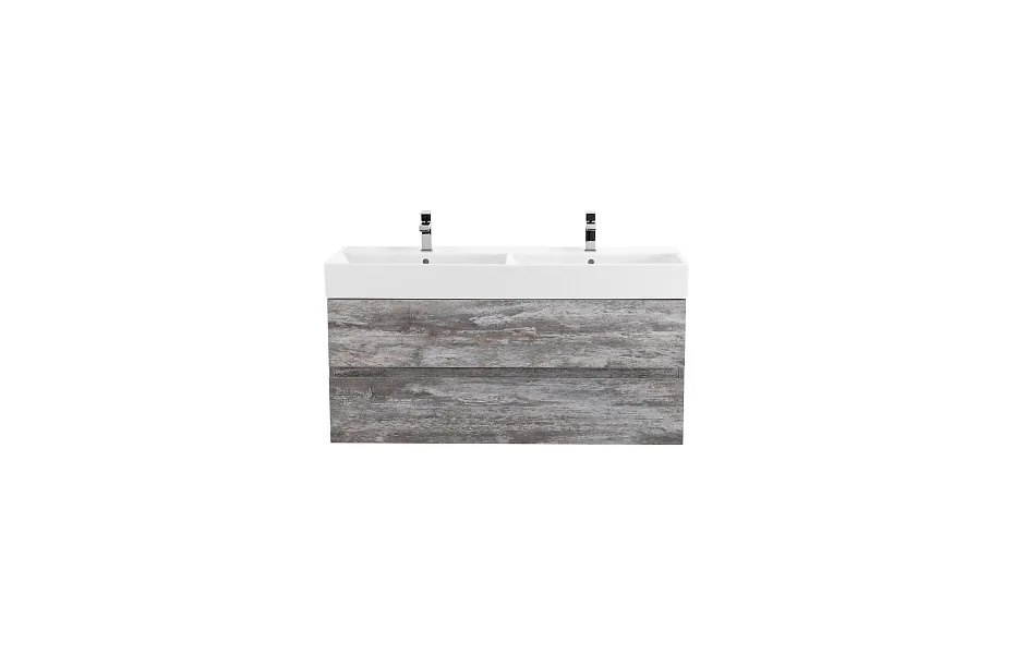 Тумба с раковиной Cezares Molveno 46 120 см MOLVENO 46-120-2C-SO-2-LG legno grigio МОСПЛИТКА