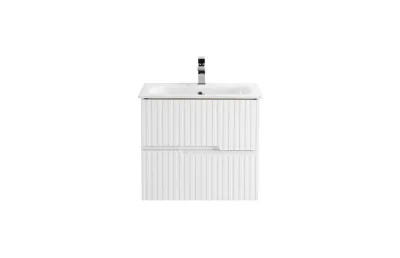Тумба с раковиной Cezares Duet 60 см DUET-600-2C-SO-BO bianco opaco МОСПЛИТКА