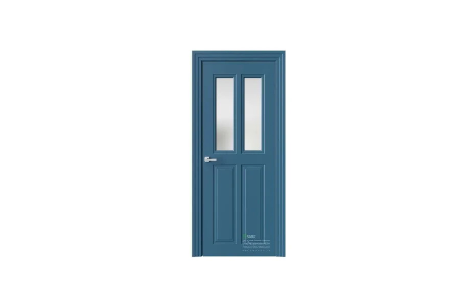 Межкомнатная дверь Novella N23 RAL5009 стекло 7 ДВЕРЕЙ