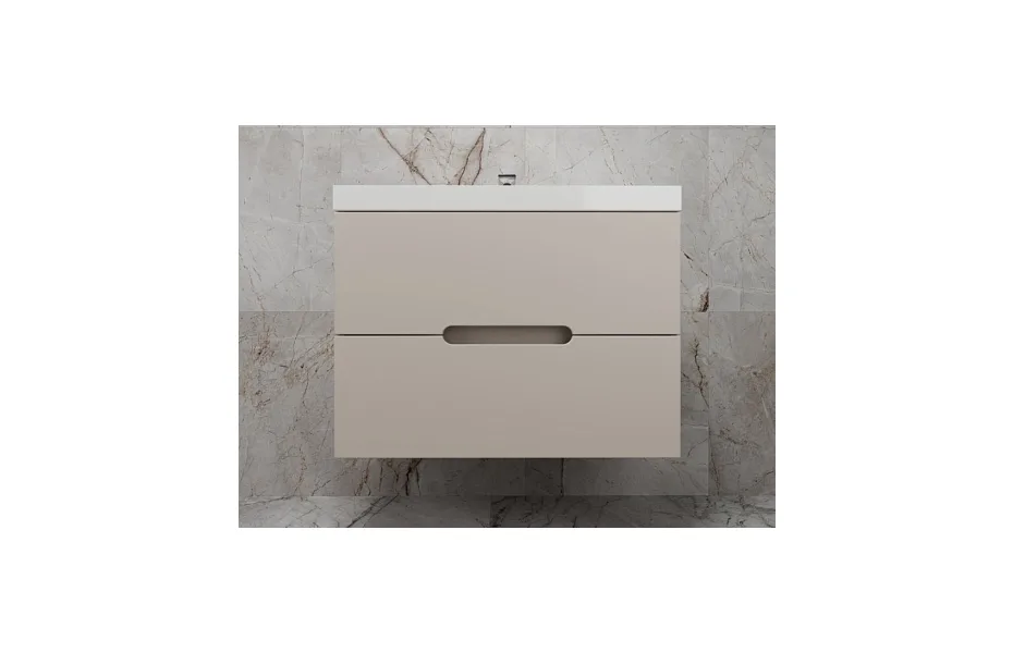 Тумба с раковиной Style Line Матис 80 см ЛС-00002308 кремовая МОСПЛИТКА