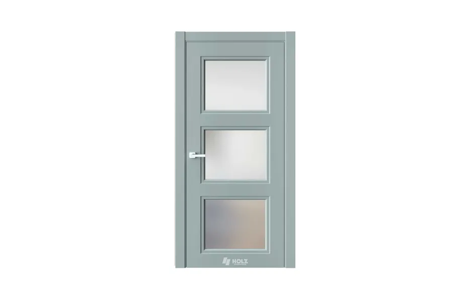 Neo Classic N6 Лунный RAL7042 стекло 7 ДВЕРЕЙ